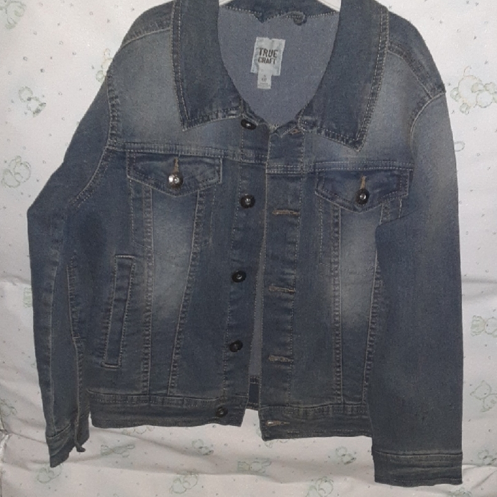 True Craft Blue Denim Jacket Boys Size 8